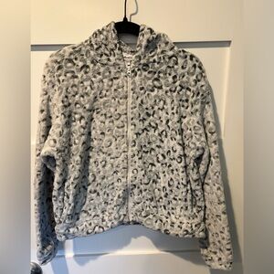 Splendid Animal Print Zip-Up Fleece Girls Size 12 but more like a 8/10